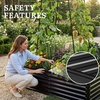 image:imageYITAHOME 8x2x2ft Large Raised Garden Bed Kit 24 Tall 9 in 1Galvanized Metal Planter Box with Gloves and Safety Rubber Outdoor Above Ground Planters for Plants Vegetables Flowers BlackBlack
