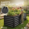 image:imageYITAHOME 8x2x2ft Large Raised Garden Bed Kit 24 Tall 9 in 1Galvanized Metal Planter Box with Gloves and Safety Rubber Outdoor Above Ground Planters for Plants Vegetables Flowers BlackBlack
