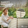 image:imageYITAHOME 8x2x2ft Large Raised Garden Bed Kit 24 Tall 9 in 1Galvanized Metal Planter Box with Gloves and Safety Rubber Outdoor Above Ground Planters for Plants Vegetables Flowers BlackCream Yellow