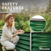 image:imageYITAHOME 8x2x2ft Large Raised Garden Bed Kit 24 Tall 9 in 1Galvanized Metal Planter Box with Gloves and Safety Rubber Outdoor Above Ground Planters for Plants Vegetables Flowers BlackGreen
