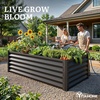 image:imageYITAHOME 8x2x2ft Large Raised Garden Bed Kit 24 Tall 9 in 1Galvanized Metal Planter Box with Gloves and Safety Rubber Outdoor Above Ground Planters for Plants Vegetables Flowers BlackBlack