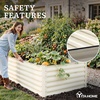 image:imageYITAHOME 8x2x2ft Large Raised Garden Bed Kit 24 Tall 9 in 1Galvanized Metal Planter Box with Gloves and Safety Rubber Outdoor Above Ground Planters for Plants Vegetables Flowers BlackCream Yellow