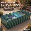 image:imageYITAHOME 8x2x2ft Large Raised Garden Bed Kit 24 Tall 9 in 1Galvanized Metal Planter Box with Gloves and Safety Rubber Outdoor Above Ground Planters for Plants Vegetables Flowers BlackGreen