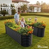 image:imageYITAHOME 8x2x2ft Large Raised Garden Bed Kit 24 Tall 9 in 1Galvanized Metal Planter Box with Gloves and Safety Rubber Outdoor Above Ground Planters for Plants Vegetables Flowers BlackBlack