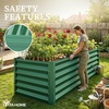 image:imageYITAHOME 8x2x2ft Large Raised Garden Bed Kit 24 Tall 9 in 1Galvanized Metal Planter Box with Gloves and Safety Rubber Outdoor Above Ground Planters for Plants Vegetables Flowers BlackGreen