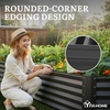 image:imageYITAHOME 8x2x2ft Large Raised Garden Bed Kit 24 Tall 9 in 1Galvanized Metal Planter Box with Gloves and Safety Rubber Outdoor Above Ground Planters for Plants Vegetables Flowers BlackBlack
