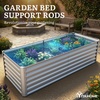 image:imageYITAHOME 8x2x2ft Large Raised Garden Bed Kit 24 Tall 9 in 1Galvanized Metal Planter Box with Gloves and Safety Rubber Outdoor Above Ground Planters for Plants Vegetables Flowers BlackSilver