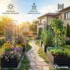 image:imageYITAHOME 8x2x2ft Large Raised Garden Bed Kit 24 Tall 9 in 1Galvanized Metal Planter Box with Gloves and Safety Rubber Outdoor Above Ground Planters for Plants Vegetables Flowers BlackBlack