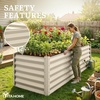 image:imageYITAHOME 8x2x2ft Large Raised Garden Bed Kit 24 Tall 9 in 1Galvanized Metal Planter Box with Gloves and Safety Rubber Outdoor Above Ground Planters for Plants Vegetables Flowers BlackCream Yellow