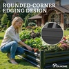 image:imageYITAHOME 8x2x2ft Large Raised Garden Bed Kit 24 Tall 9 in 1Galvanized Metal Planter Box with Gloves and Safety Rubber Outdoor Above Ground Planters for Plants Vegetables Flowers BlackBlack
