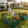 image:imageYITAHOME 8x2x2ft Large Raised Garden Bed Kit 24 Tall 9 in 1Galvanized Metal Planter Box with Gloves and Safety Rubber Outdoor Above Ground Planters for Plants Vegetables Flowers BlackGreen
