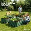 image:imageYITAHOME 8x2x2ft Large Raised Garden Bed Kit 24 Tall 9 in 1Galvanized Metal Planter Box with Gloves and Safety Rubber Outdoor Above Ground Planters for Plants Vegetables Flowers BlackGreen