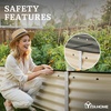 image:imageYITAHOME 8x2x2ft Large Raised Garden Bed Kit 24 Tall 9 in 1Galvanized Metal Planter Box with Gloves and Safety Rubber Outdoor Above Ground Planters for Plants Vegetables Flowers BlackCream Yellow
