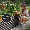 image:imageYITAHOME 8x2x2ft Large Raised Garden Bed Kit 24 Tall 9 in 1Galvanized Metal Planter Box with Gloves and Safety Rubber Outdoor Above Ground Planters for Plants Vegetables Flowers BlackBlack
