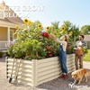 image:imageYITAHOME 8x2x2ft Large Raised Garden Bed Kit 24 Tall 9 in 1Galvanized Metal Planter Box with Gloves and Safety Rubber Outdoor Above Ground Planters for Plants Vegetables Flowers BlackCream Yellow
