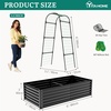 image:imageYITAHOME 8x2x2ft Large Raised Garden Bed Kit 24 Tall 9 in 1Galvanized Metal Planter Box with Gloves and Safety Rubber Outdoor Above Ground Planters for Plants Vegetables Flowers BlackBlack