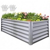 image:imageYITAHOME 8x2x2ft Large Raised Garden Bed Kit 24 Tall 9 in 1Galvanized Metal Planter Box with Gloves and Safety Rubber Outdoor Above Ground Planters for Plants Vegetables Flowers BlackSilver