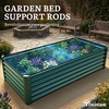 image:imageYITAHOME 8x2x2ft Large Raised Garden Bed Kit 24 Tall 9 in 1Galvanized Metal Planter Box with Gloves and Safety Rubber Outdoor Above Ground Planters for Plants Vegetables Flowers BlackGreen