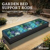 image:imageYITAHOME 8x2x2ft Large Raised Garden Bed Kit 24 Tall 9 in 1Galvanized Metal Planter Box with Gloves and Safety Rubber Outdoor Above Ground Planters for Plants Vegetables Flowers BlackBlack
