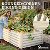 image:imageYITAHOME 8x2x2ft Large Raised Garden Bed Kit 24 Tall 9 in 1Galvanized Metal Planter Box with Gloves and Safety Rubber Outdoor Above Ground Planters for Plants Vegetables Flowers BlackCream Yellow