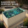 image:imageYITAHOME 8x2x2ft Large Raised Garden Bed Kit 24 Tall 9 in 1Galvanized Metal Planter Box with Gloves and Safety Rubber Outdoor Above Ground Planters for Plants Vegetables Flowers BlackCream Yellow