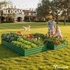 image:imageYITAHOME 8x2x2ft Large Raised Garden Bed Kit 24 Tall 9 in 1Galvanized Metal Planter Box with Gloves and Safety Rubber Outdoor Above Ground Planters for Plants Vegetables Flowers BlackGreen