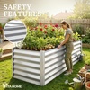 image:imageYITAHOME 8x2x2ft Large Raised Garden Bed Kit 24 Tall 9 in 1Galvanized Metal Planter Box with Gloves and Safety Rubber Outdoor Above Ground Planters for Plants Vegetables Flowers BlackSilver
