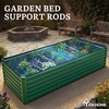 image:imageYITAHOME 8x2x2ft Large Raised Garden Bed Kit 24 Tall 9 in 1Galvanized Metal Planter Box with Gloves and Safety Rubber Outdoor Above Ground Planters for Plants Vegetables Flowers BlackGreen