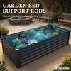 image:imageYITAHOME 8x2x2ft Large Raised Garden Bed Kit 24 Tall 9 in 1Galvanized Metal Planter Box with Gloves and Safety Rubber Outdoor Above Ground Planters for Plants Vegetables Flowers BlackBlack