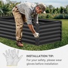 image:imageYITAHOME 8x2x2ft Large Raised Garden Bed Kit 24 Tall 9 in 1Galvanized Metal Planter Box with Gloves and Safety Rubber Outdoor Above Ground Planters for Plants Vegetables Flowers BlackBlack