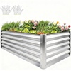 image:imageYITAHOME 8x2x2ft Large Raised Garden Bed Kit 24 Tall 9 in 1Galvanized Metal Planter Box with Gloves and Safety Rubber Outdoor Above Ground Planters for Plants Vegetables Flowers BlackSilver