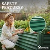 image:imageYITAHOME 8x2x2ft Large Raised Garden Bed Kit 24 Tall 9 in 1Galvanized Metal Planter Box with Gloves and Safety Rubber Outdoor Above Ground Planters for Plants Vegetables Flowers BlackGreen