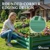 image:imageYITAHOME 8x2x2ft Large Raised Garden Bed Kit 24 Tall 9 in 1Galvanized Metal Planter Box with Gloves and Safety Rubber Outdoor Above Ground Planters for Plants Vegetables Flowers BlackGreen