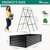 image:imageYITAHOME 8x2x2ft Large Raised Garden Bed Kit 24 Tall 9 in 1Galvanized Metal Planter Box with Gloves and Safety Rubber Outdoor Above Ground Planters for Plants Vegetables Flowers BlackBlack