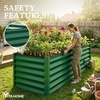 image:imageYITAHOME 8x2x2ft Large Raised Garden Bed Kit 24 Tall 9 in 1Galvanized Metal Planter Box with Gloves and Safety Rubber Outdoor Above Ground Planters for Plants Vegetables Flowers BlackGreen