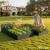 image:imageYITAHOME 8x2x2ft Large Raised Garden Bed Kit 24 Tall 9 in 1Galvanized Metal Planter Box with Gloves and Safety Rubber Outdoor Above Ground Planters for Plants Vegetables Flowers BlackBlack