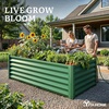 image:imageYITAHOME 8x2x2ft Large Raised Garden Bed Kit 24 Tall 9 in 1Galvanized Metal Planter Box with Gloves and Safety Rubber Outdoor Above Ground Planters for Plants Vegetables Flowers BlackGreen
