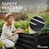 image:imageYITAHOME 8x2x2ft Large Raised Garden Bed Kit 24 Tall 9 in 1Galvanized Metal Planter Box with Gloves and Safety Rubber Outdoor Above Ground Planters for Plants Vegetables Flowers BlackBlack