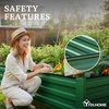image:imageYITAHOME 8x2x2ft Large Raised Garden Bed Kit 24 Tall 9 in 1Galvanized Metal Planter Box with Gloves and Safety Rubber Outdoor Above Ground Planters for Plants Vegetables Flowers BlackGreen