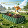 image:imageYITAHOME 8x2x2ft Large Raised Garden Bed Kit 24 Tall 9 in 1Galvanized Metal Planter Box with Gloves and Safety Rubber Outdoor Above Ground Planters for Plants Vegetables Flowers BlackGreen