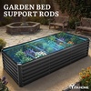image:imageYITAHOME 96x48x24 in Galvanized Raised Garden Bed Kit Large Metal Planter Box with Gloves Safety Rubber amp Support Rod Outdoor Flower Bed for Plants Vegetables Black