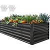 image:imageYITAHOME 6x3x2ft Large Raised Garden Bed Kit Galvanized Metal Planter Box with Gloves Support Rod Outdoor Above Ground Planters for Plants Vegetables Flowers Black