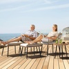 image:imageYITAHOME 2Piece Outdoor Wicker Ottoman AllWeather Patio Rattan Foot Rest with Cushions  BeigeBeige
