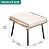 image:imageYITAHOME 2Piece Outdoor Wicker Ottoman AllWeather Patio Rattan Foot Rest with Cushions  BeigeBeige
