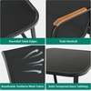 image:imageYITAHOME 3 Piece Patio Glider Set Durable Textilene Double Glider with Tempered Glass Table All Weather Gliders Outdoor Furniture for Garden Balcony amp Poolside BlackBlack