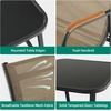 image:imageYITAHOME 3 Piece Patio Glider Set Durable Textilene Double Glider with Tempered Glass Table All Weather Gliders Outdoor Furniture for Garden Balcony amp Poolside BlackBrown