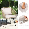 image:imageYITAHOME 3Piece Wicker Small Patio Balcony Chair Set Outdoor Rattan Conversation Apartment Chairs for Backyard Balcony and Apartment with Soft Cushions Glass Side Table GrayGraylight Gray