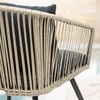 image:imageYITAHOME 3Piece Wicker Small Patio Balcony Chair Set Outdoor Rattan Conversation Apartment Chairs for Backyard Balcony and Apartment with Soft Cushions Glass Side Table GrayGraydark Gray