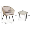 image:imageYITAHOME 3Piece Wicker Small Patio Balcony Chair Set Outdoor Rattan Conversation Apartment Chairs for Backyard Balcony and Apartment with Soft Cushions Glass Side Table GrayGraylight Gray