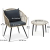 image:imageYITAHOME 3Piece Wicker Small Patio Balcony Chair Set Outdoor Rattan Conversation Apartment Chairs for Backyard Balcony and Apartment with Soft Cushions Glass Side Table GrayGraydark Gray